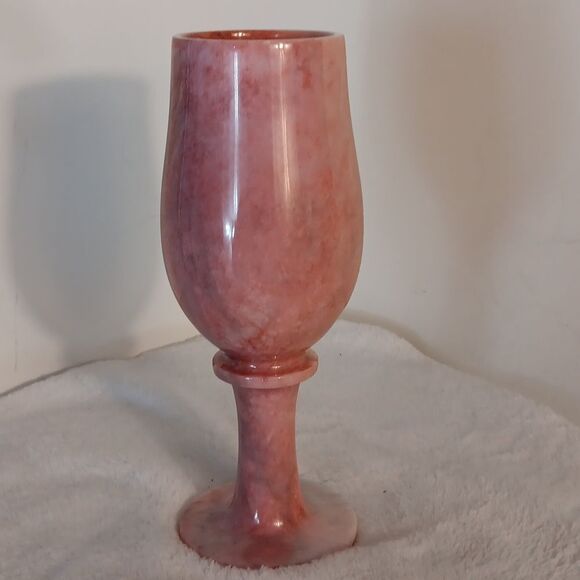 Alabaster Pink Marble Goblet - Picture 5 of 8